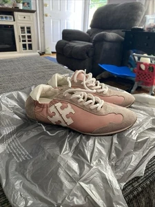 Tory Burch Women's Pink Moon Leather / Suede Sneakers Size 6M - Picture 1 of 12