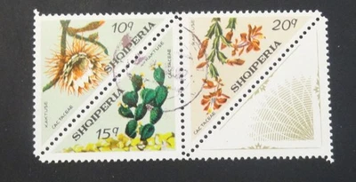 Albania #1487-89 10-15-20q Flowers, MHM-CTO, 1973 - (884) - Image 1 of 2