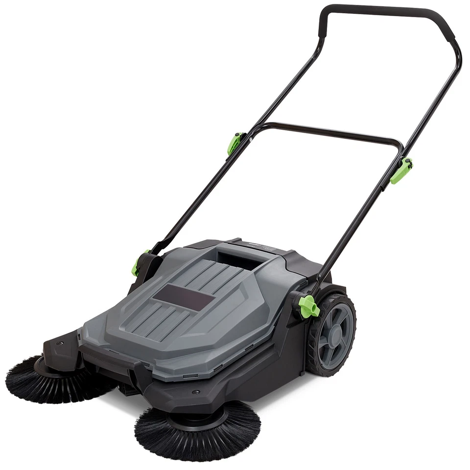 Walk-behind Hand Push Floor Sweeper 25.6" Width 5 Gallon Waste Container - Image 1 of 4
