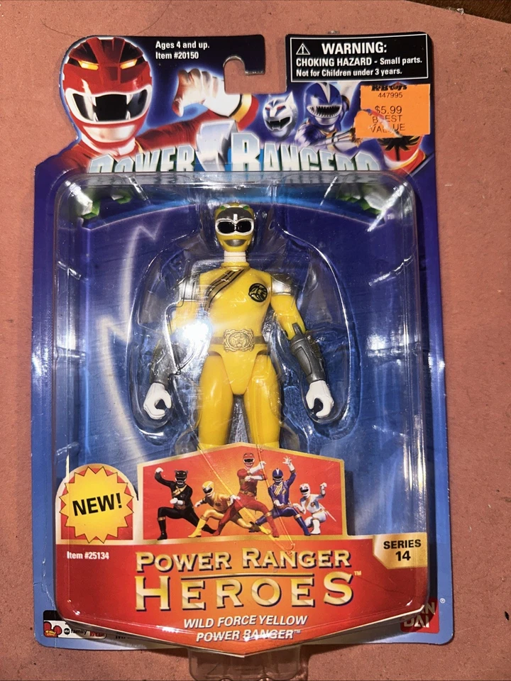 Bandai Power Rangers Wild Force Heroes Series 14 Yellow Ranger 2006 5" nuevo Foto 1 de 1
