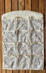 Vtg 12-Pocket Hanging Hanger Lingerie Lace Organizer Closet Intimates Delicates - Picture 1 of 9