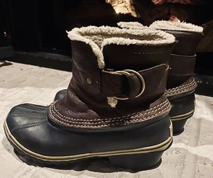 BOTA DE NIEVE DE LLUVIA DE PATO FORRADA AL TOBILLO SOREL PARA MUJER 6,5 - Imagen 1 de 5