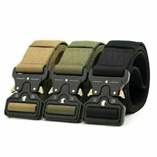 Mens Heavy Duty Military Belt Tactical Army Hunting Outdoor Utility Waistband AU
