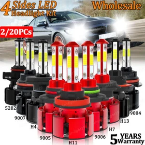 H4 H7 9005 9006 H11 H13 9004 9007 5202 LED Headlight Bulbs Kit 6500K Hi/Low Beam - Picture 1 of 12