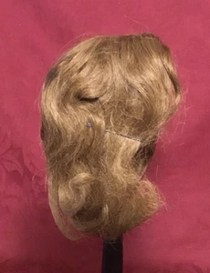 Antigua peluca de muñeca de cabello humano marrón talla 12 para muñeca bisque alemana o francesa - Imagen 1 de 5