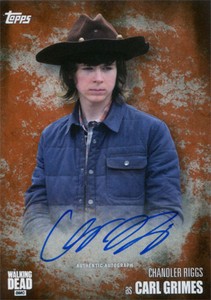 Walking Dead Season 5 Autograph Chandler Riggs as Carl Grimes Rust 89/99