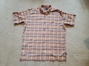 Camisa Patagonia Hombres XL Algodón Orgánico Aire Acondicionado Manga Corta Abotonada - Marrón - Imagen 1 de 22