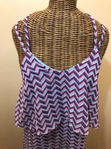 CHARMING CHARLIE - ABITO ROSSO BIANCO BLU MULTICOLORE CON SPALLINE SPAGHETTI - S - Foto 1 di 4