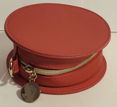BOBBI BROWN MARCA VINILO ROJO CREMALLERA REDONDA ESTUCHE COSMÉTICO MONEDERO MUÑECA (SIN CORREA) Foto 1 de 4