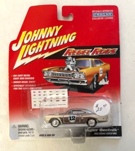 Johnny Lightning Rebel Rods Super Beetnik 1969 Dodge Super Bee Silver Car - Picture 1 of 6