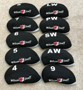 10Pcs Quality Black Wilson Staff Golf Neoprene Golf Iron Covers Headcover