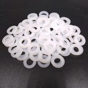 1000pcs M5 White Nylon Flat Washers - Foto 1 di 4
