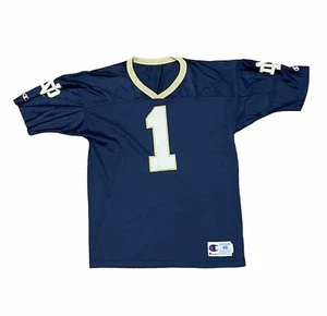 Camiseta de fútbol irlandesa de lucha campeona de los 90 de colección Notre Dame #1 para hombre 48 XL - Imagen 1 de 7