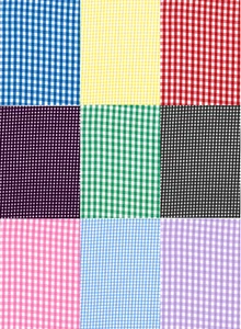 GINGHAM CHECK Fabric Repair Iron/Sew Knee/Elbow/Applique Patch A5 SHEET x 1 - Picture 1 of 20