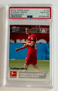 2019 Topps Now Bundesliga Florian Wirtz ROOKIE RC #170 PSA 10 GEM MINT - Bild 1 von 2