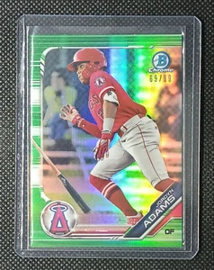 Jordyn Adams 2019 Bowman Draft cromo refractor verde #/99 LA Angels - Imagen 1 de 2