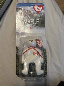 MAPLE The Bear Rare Ty Beanie Baby (With Errors), Never Opened, In box 1993 Tag. - Picture 1 of 3