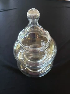Stackable Double Lidded Glass Dish 7" Tall 5.5" Diameter aprox - Picture 1 of 11