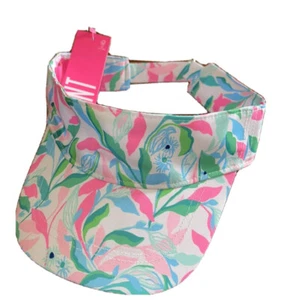 NWT Lilly Pulitzer GWP Visor Resort White Holding Court Prints With A Purpose - Picture 1 of 7
