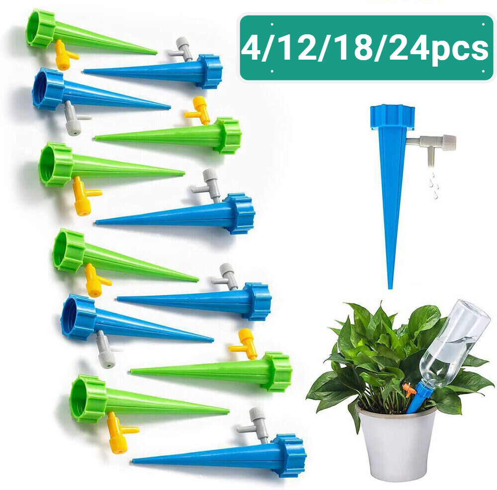 8pcs Automatic Flower Watering Device With Switch Control Valve Green 人気特価