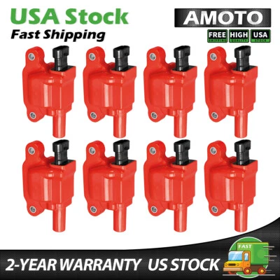 8PCS Ignition Coils For Chevrolet Silverado 1500 GMC Savana 3500 2005-2018 UF413 - Image 1 of 4