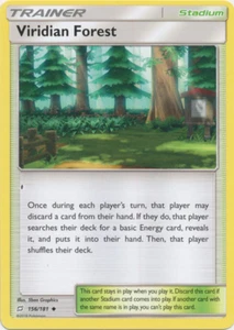 Juego de cartas coleccionables Pokémon Viridian Forest 156/181 SM Team Up poco común - Imagen 1 de 1