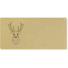'White Stag Head' Large Wooden Wall Plaque / Door Sign (DP00012936)