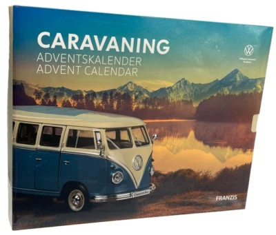 FRANZIS Caravaning Adventskalender VW Bulli T1 Metall Modell 1:24 Bausatz NEU - Bild 1 von 3