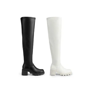 Women's Knee High Boots Platform Over The Knee High Chunky Heel Fashion Boots - Picture 1 of 16