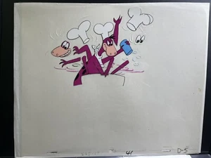 Celda de animación comercial Post Guijarros de colección + Dibujo Dino Mancha años 90’s - Imagen 1 de 4