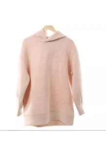 Nicki Minaj X H&M Oversized Pink Pattern Hoodie Size Small NWOT - Picture 1 of 6