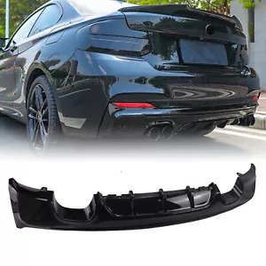 Glossy Black Rear Diffuser For BMW 2 Series F22 F23 M235i M240i M Sport - Picture 1 of 11