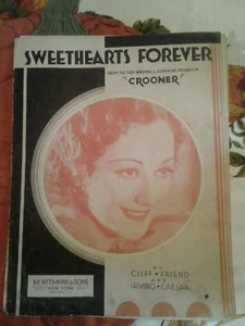 VINTAGE 1932 "SWEETHEARTS FOREVER" FROM "CROONER" ANN DVORAK - Picture 1 of 4