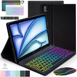 Backlit Keyboard Case Mouse For iPad 5/6/7/8/9/10th Gen Air 3 4 5 6 Pro 11 10.5 - Picture 1 of 48