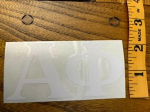 Alpha Phi Die Cut Self Adhesive Letter Sticker Decal 2" Tall LICENSED - Picture 1 of 2