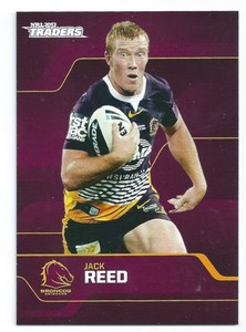 2013 NRL Traders Base Card 10 Jack REED Brisbane Broncos