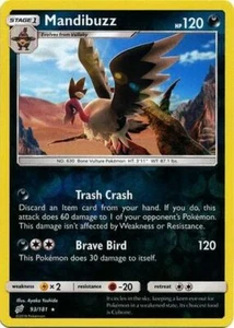 Pokemon Team Up Mandibuzz Rare Reverse Holo 93/181 - Picture 1 of 1