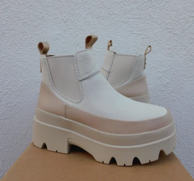 UGG SEA SALT BRISBANE CHELSEA WATERPROOF PLATFORM BOOTS, US 8.5/ EUR 39.5 ~NEW - Image 1 of 4