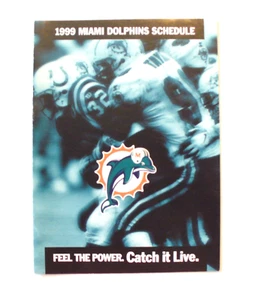 NFL - Miami Dolphins "1999" Pocket Schedule (J. Taylor) - VINTAGE - NEAR MINT - Picture 1 of 2