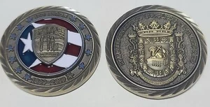Puerto Rico Police 120th Anniversary Challenge Coin Antique Gold - Picture 1 of 1