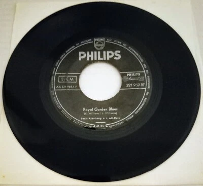 Louis Armstrong 45 Rpm Royal Garden Blues Muskrat Ramble 321 969 BF 1956 IMPORT  - Image 1 of 4