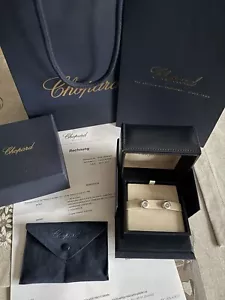 Chopard Pair of Earclips Happy Diamonds WG750 2 Diamanten 0,11 ct - Bild 1 von 6