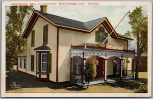 Postcard Brantford Ontario Residence Bell Homestead Brant County - Bild 1 von 2