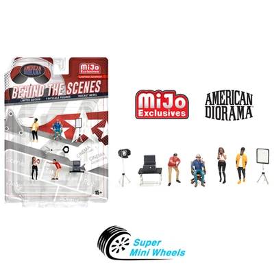 American Diorama 1:64 - Behind The Scene Figures - 6 pcs Set - Metal - AD-2426MJ - Image 1 of 2