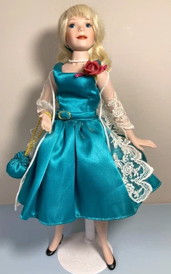 "Mary Lou" Musical Doll 14" Porcelain Vintage 1999 Paradise Galleries Bandstand - Image 1 of 4