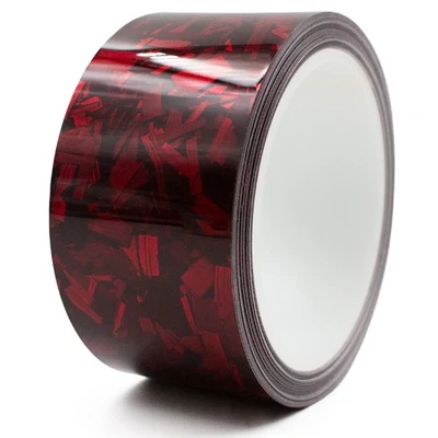 8,5m Zierstreifen 50mm Forged Carbon Rot Glanz Auto Motorrad Kfz Dekorstreifen - Bild 1 von 4