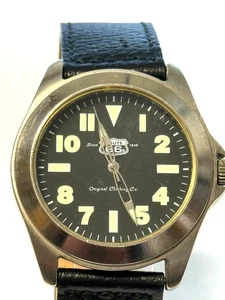 RELOJ HOMBRE ROUTE 66 CUARTOS, esfera negra con correa negra, batería nueva - Imagen 1 de 5