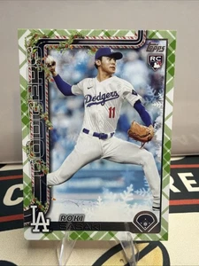Calendario de Adviento 2025 Topps Holiday - Roki Sasaki #H23 a Cuadros Verdes LA DODGERS - Imagen 1 de 2