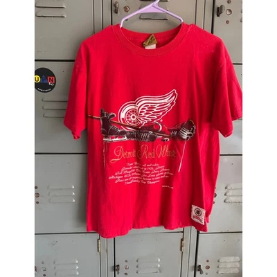 Camisa Detroit Red Wings NHL Vintage Años 90 Nutmeg Mills Para Hombre Talla M Foto 1 de 4