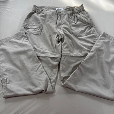 Pantalones cargo convertibles World Wide Sportsman pesca al aire libre beige pequeños Foto 1 de 4